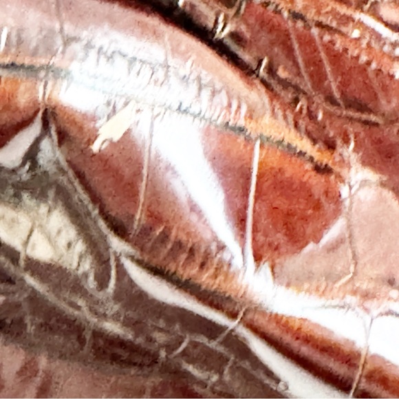 Oversized shoulder bag Crocodile-Embossed Brown Handbag - Picture 10 of 10